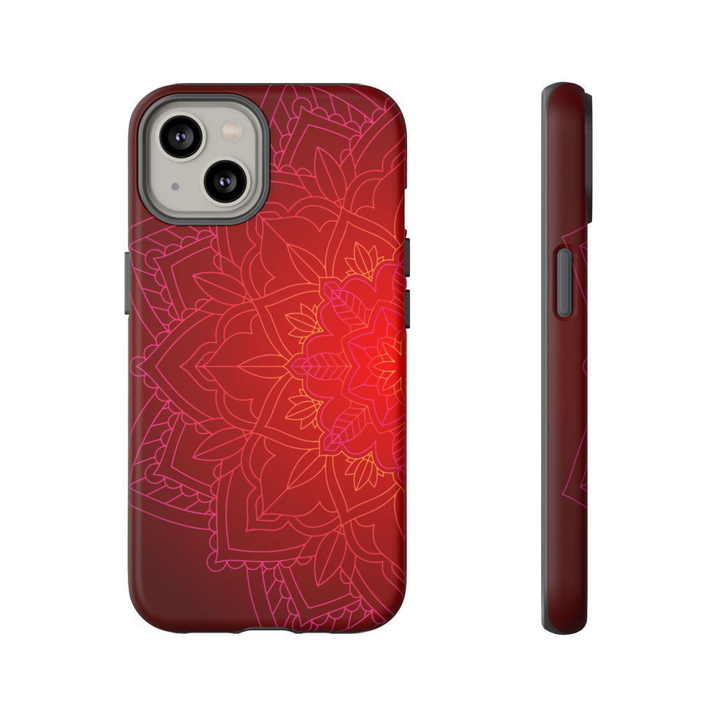 iPhone Case Tough Cases - Red Mandala | iPhone 16 Plus