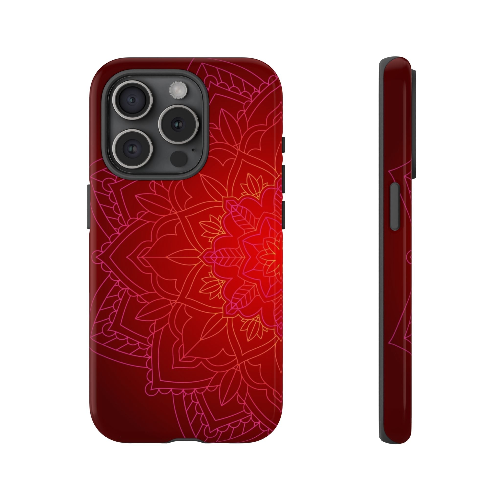 iPhone Case Tough Cases - Red Mandala | iPhone 16 Plus