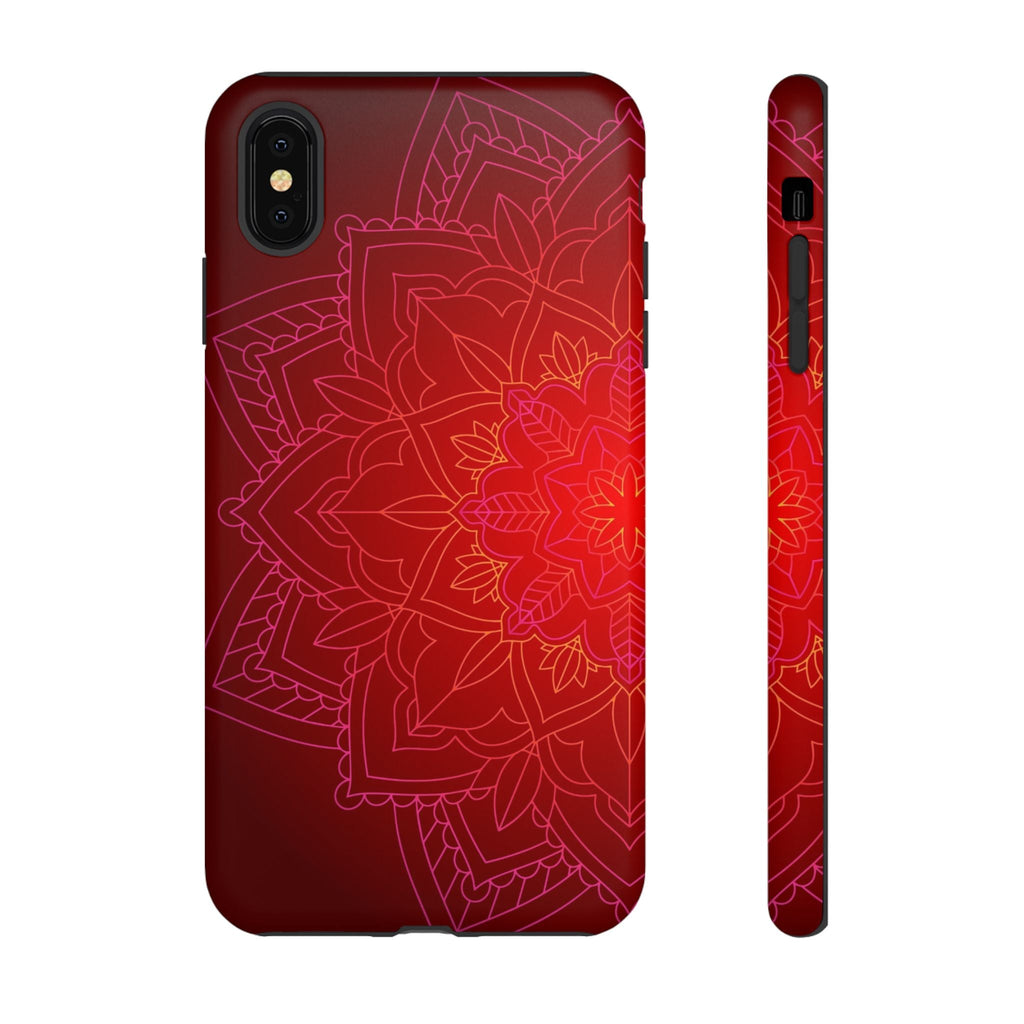 iPhone Case Tough Cases - Red Mandala | iPhone 16 Plus
