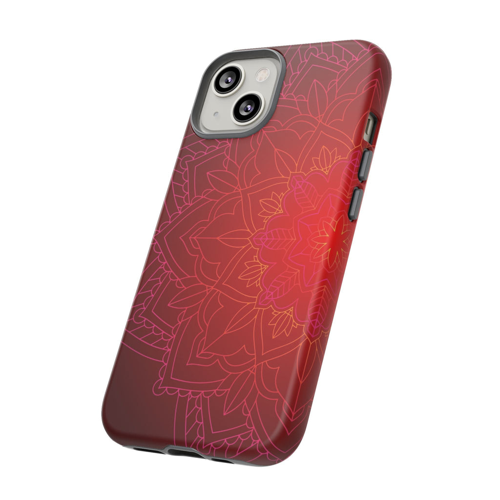 iPhone Case Tough Cases - Red Mandala | iPhone 16 Plus