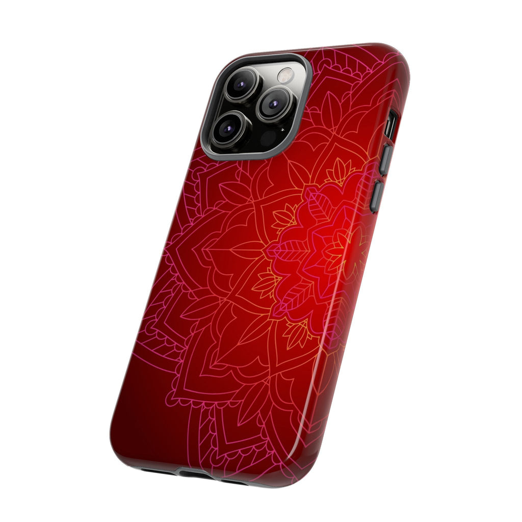 iPhone Case Tough Cases - Red Mandala | iPhone 16 Plus