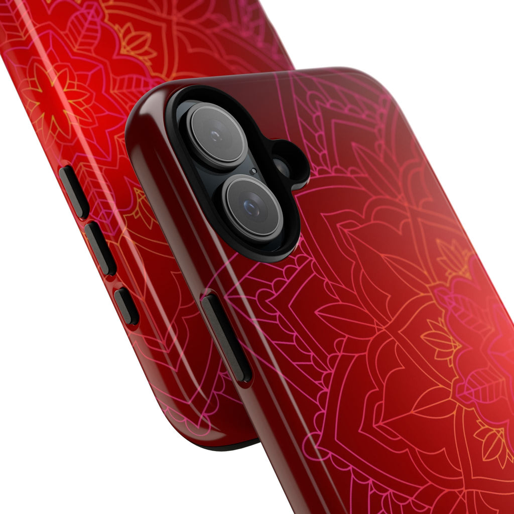 iPhone Case Tough Cases - Red Mandala | iPhone 16 Plus