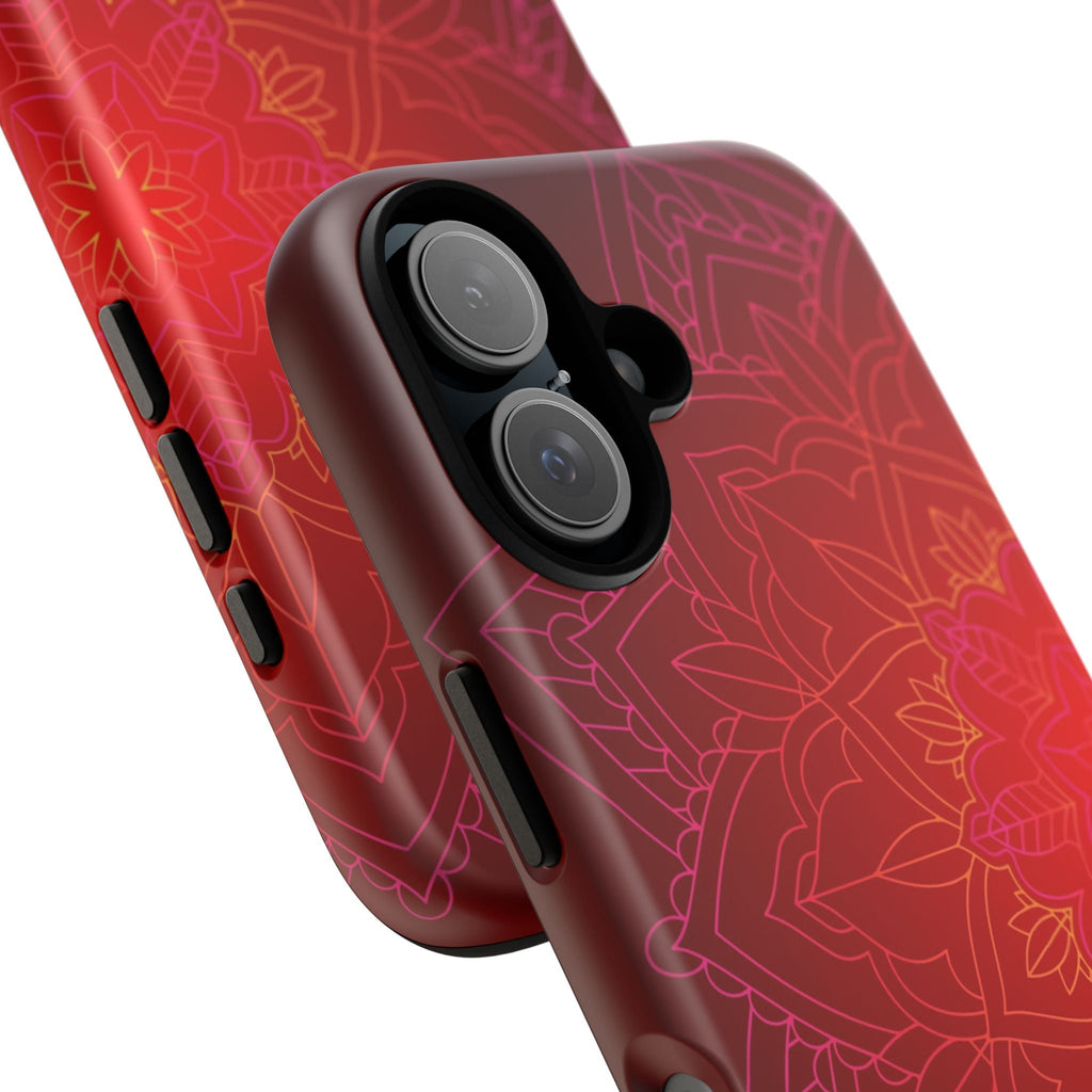 iPhone Case Tough Cases - Red Mandala | iPhone 16 Plus