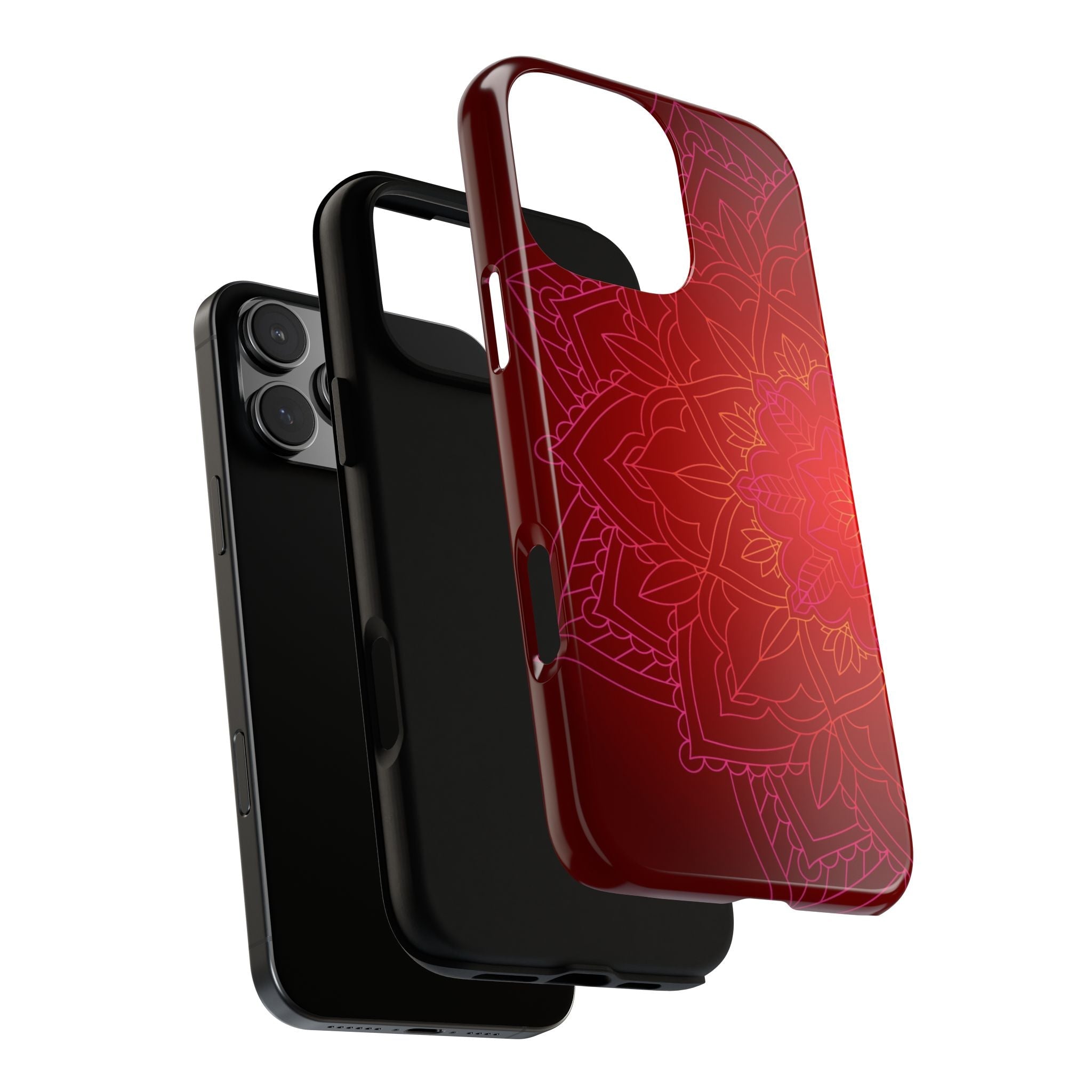 iPhone Case Tough Cases - Red Mandala | iPhone 16 Plus