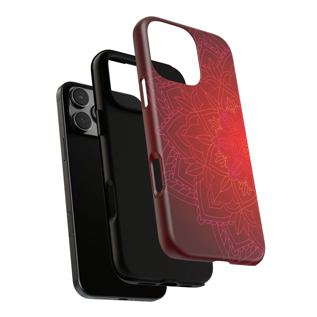 iPhone Case Tough Cases - Red Mandala | iPhone 16 Plus