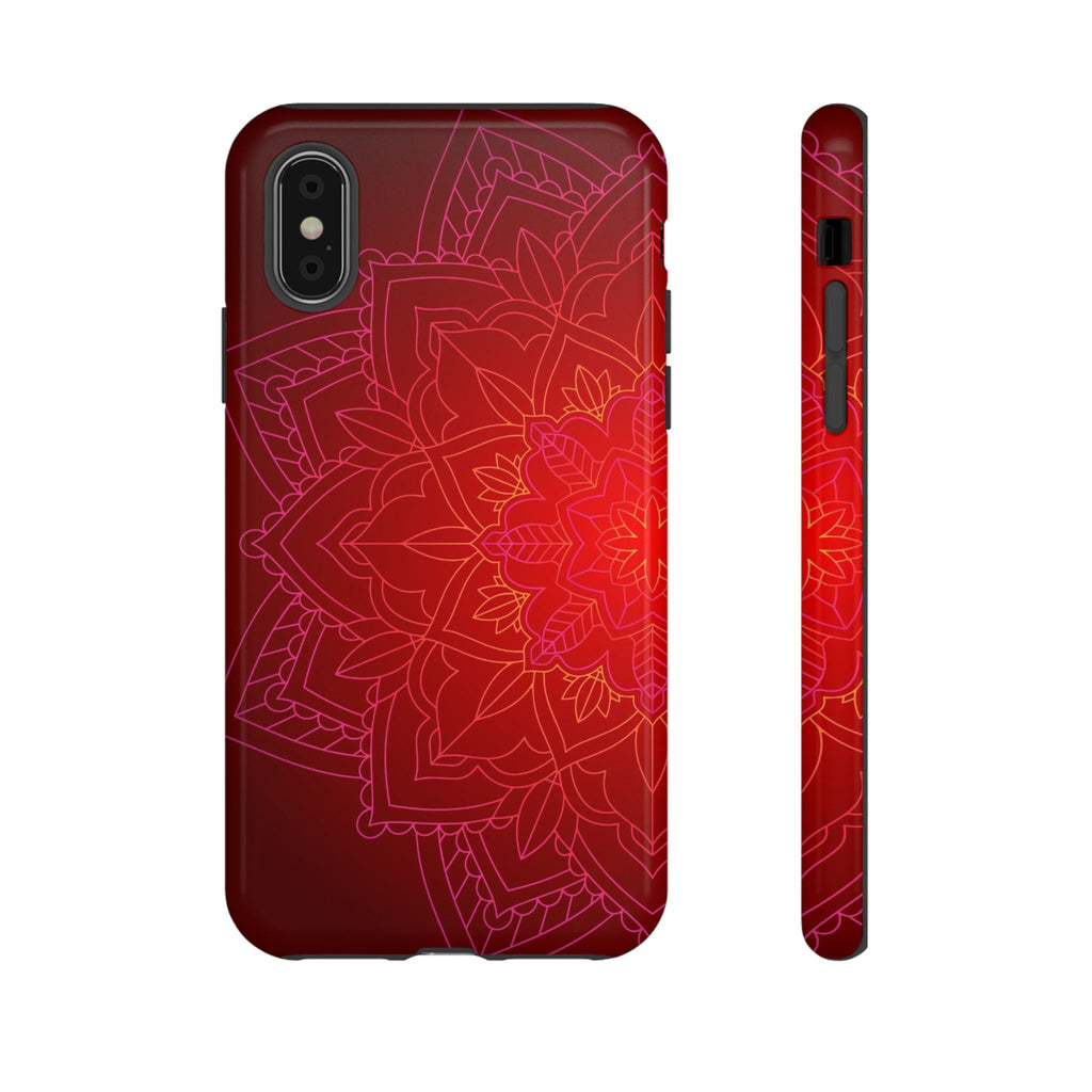 iPhone Case Tough Cases - Red Mandala | iPhone 16 Plus