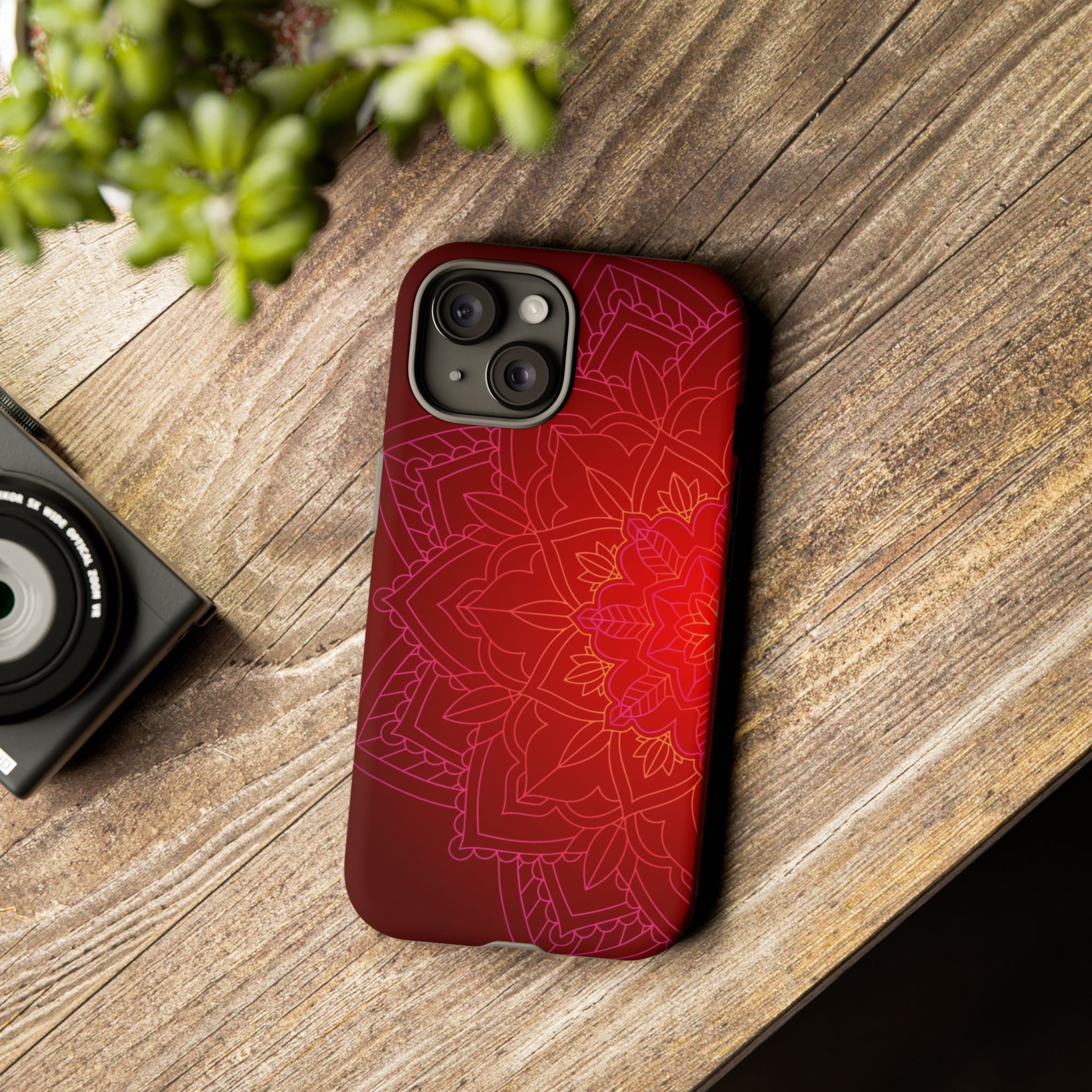 iPhone Case Tough Cases - Red Mandala | iPhone 16 Plus