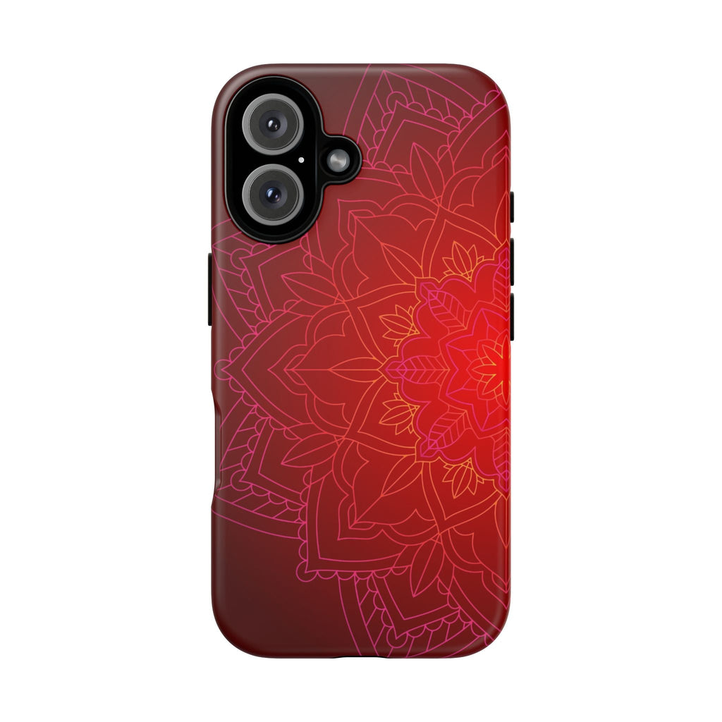 iPhone Case Tough Cases - Red Mandala | iPhone 16 Plus