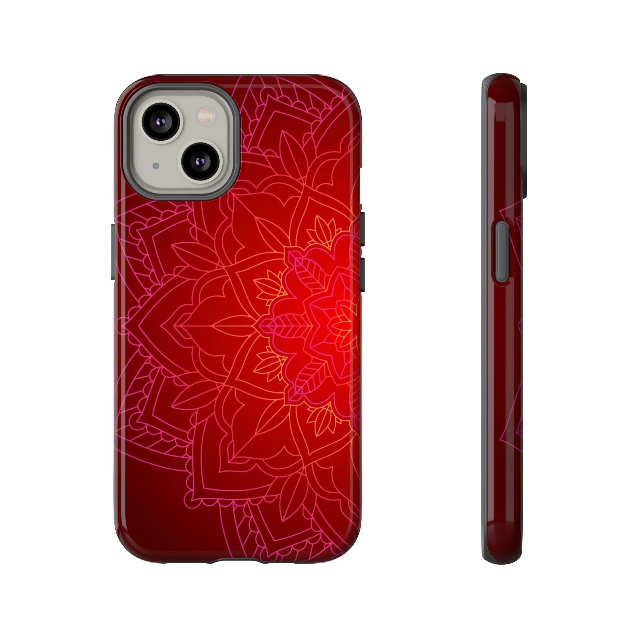 iPhone Case Tough Cases - Red Mandala | iPhone 16 Plus