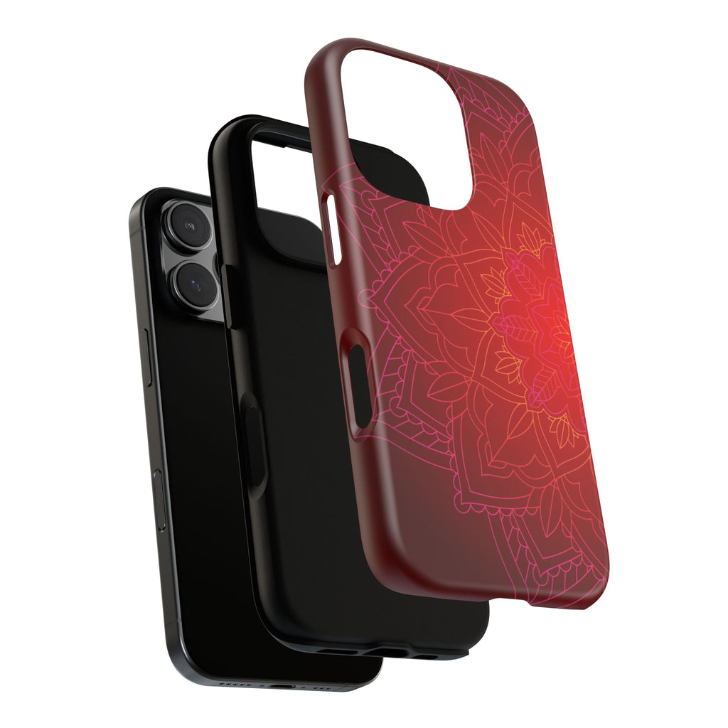 iPhone Case Tough Cases - Red Mandala | iPhone 16 Plus