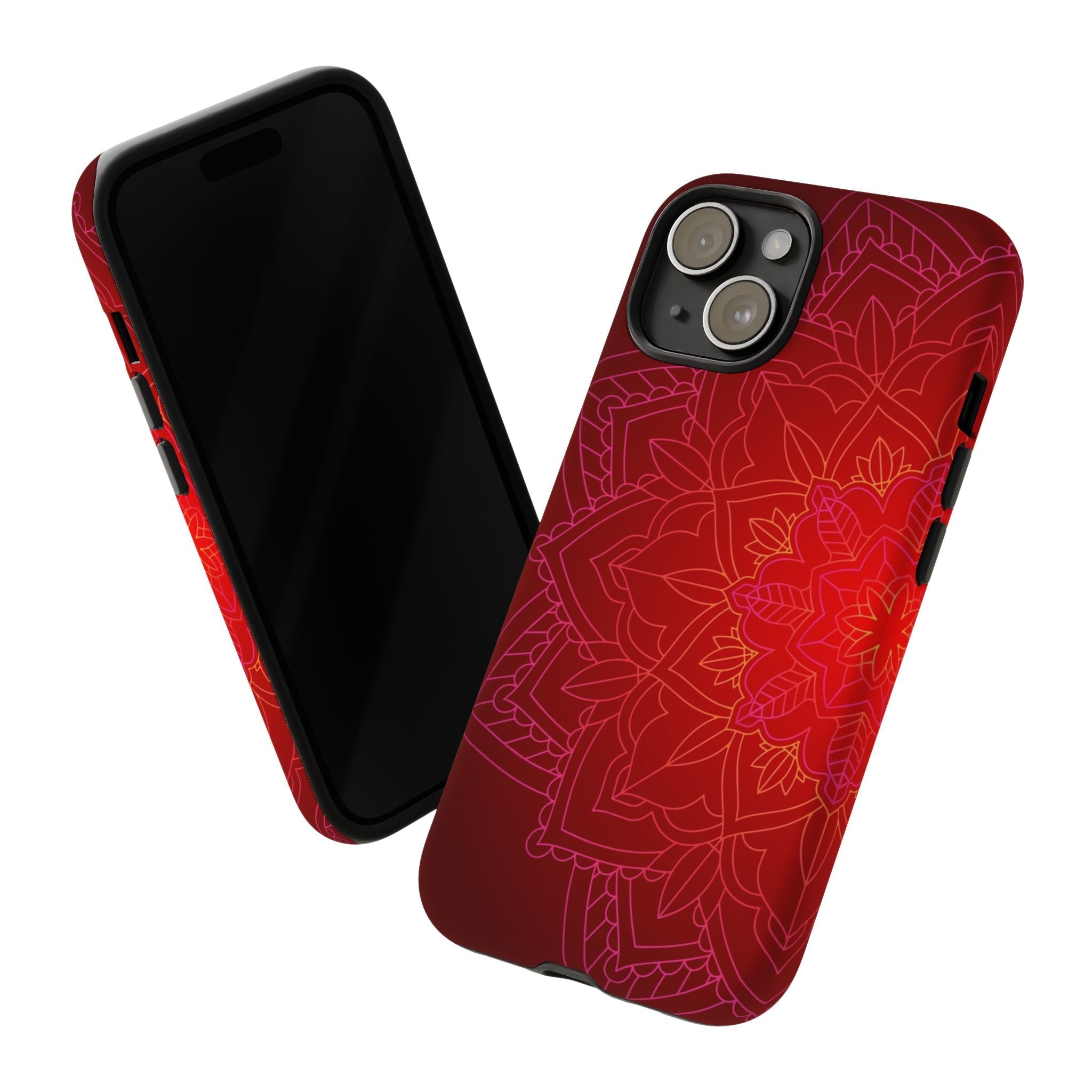 iPhone Case Tough Cases - Red Mandala | iPhone 16 Plus