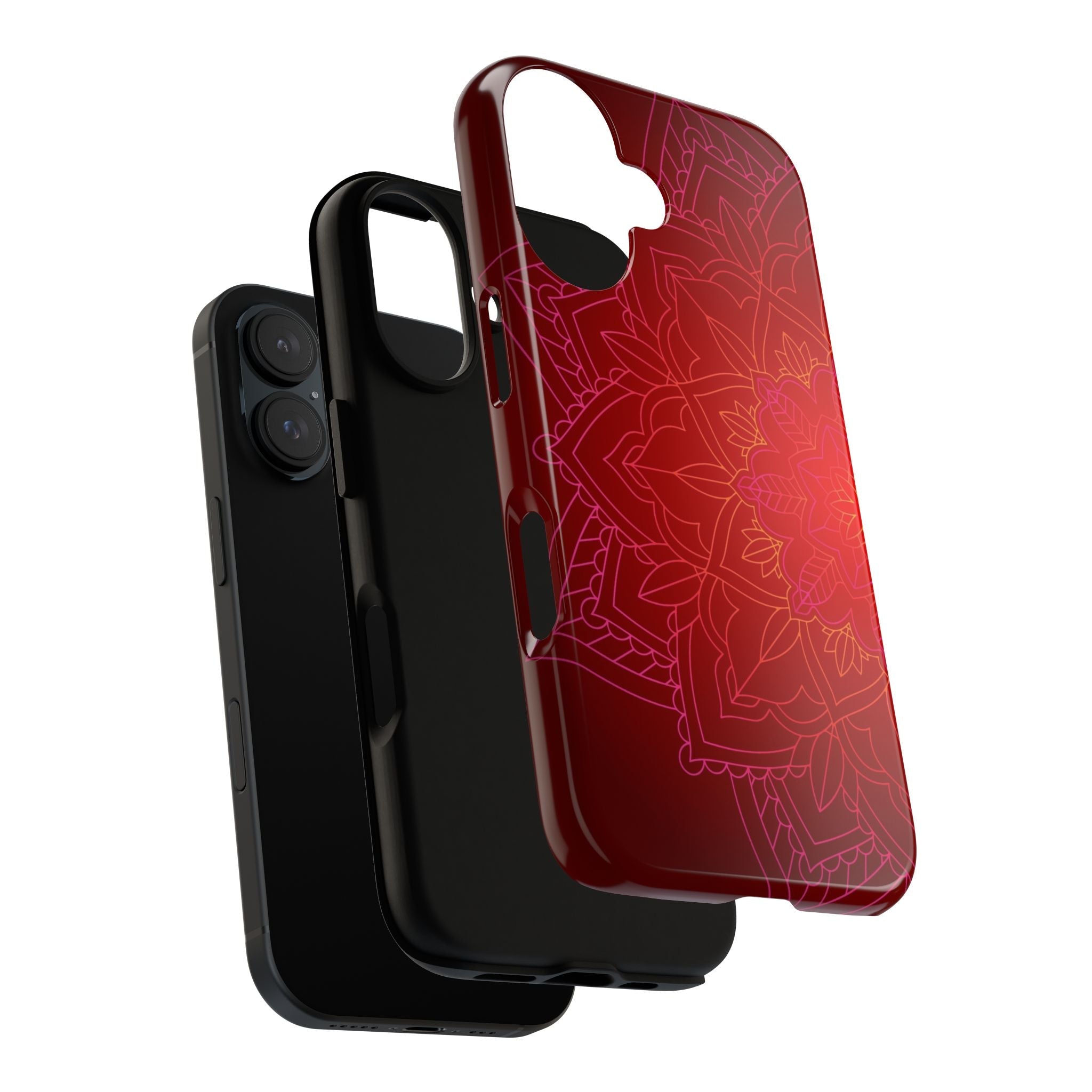 iPhone Case Tough Cases - Red Mandala | iPhone 16 Plus