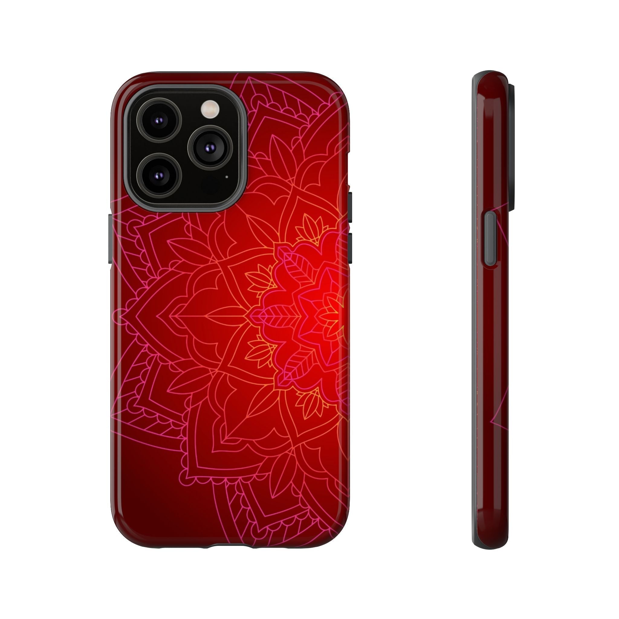 iPhone Case Tough Cases - Red Mandala | iPhone 16 Plus