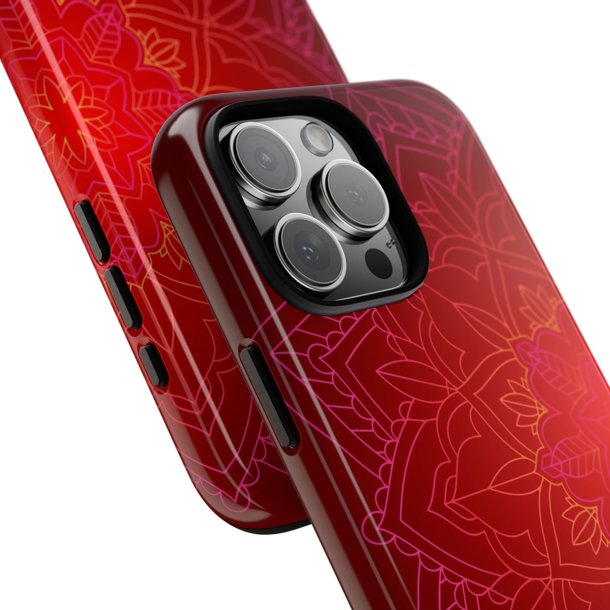 iPhone Case Tough Cases - Red Mandala | iPhone 16 Plus