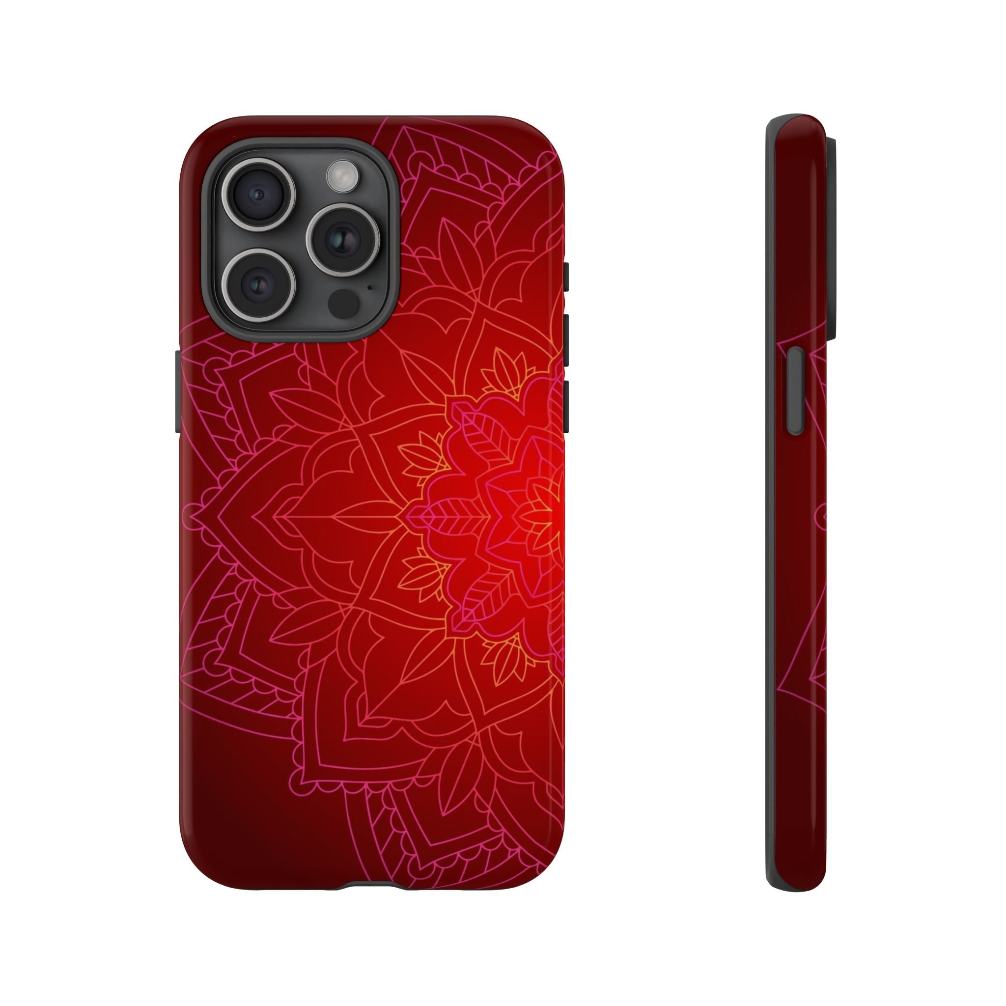 iPhone Case Tough Cases - Red Mandala | iPhone 16 Plus