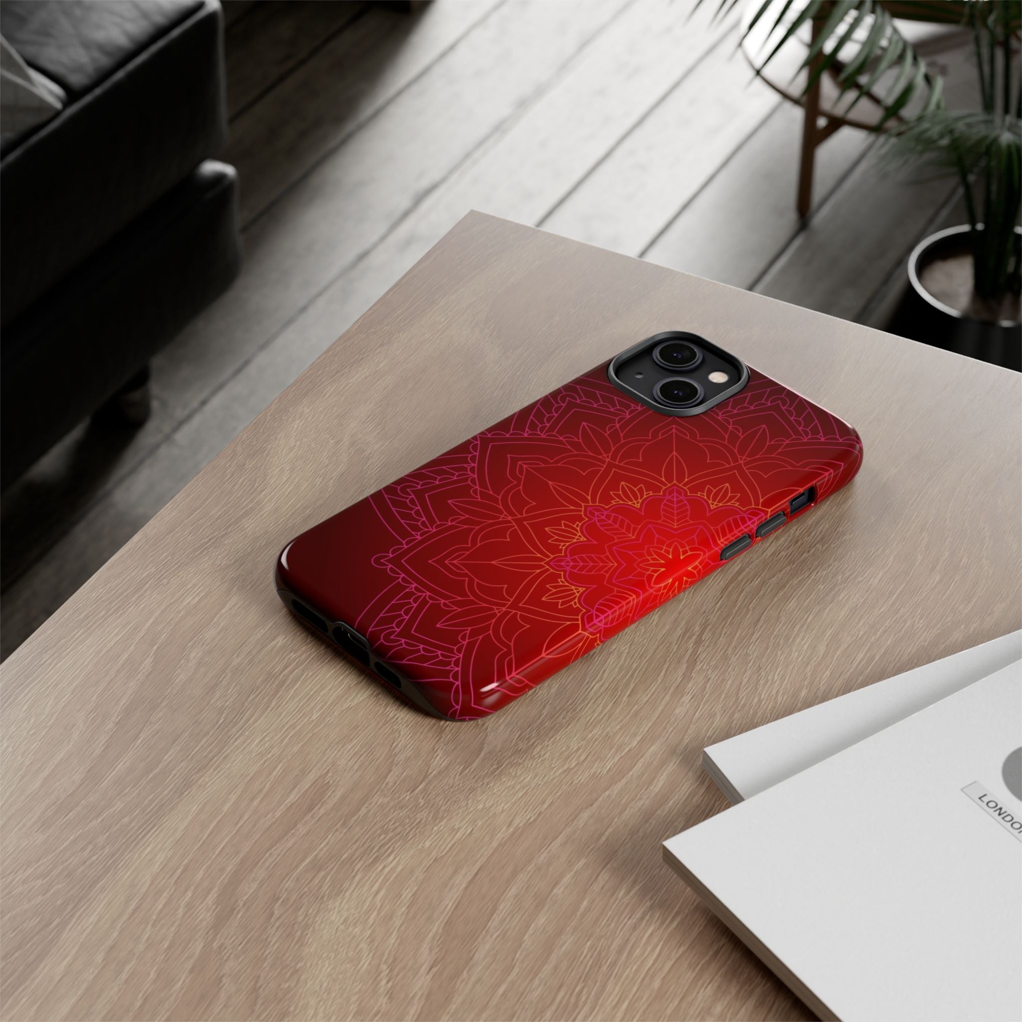 iPhone Case Tough Cases - Red Mandala | iPhone 16 Plus