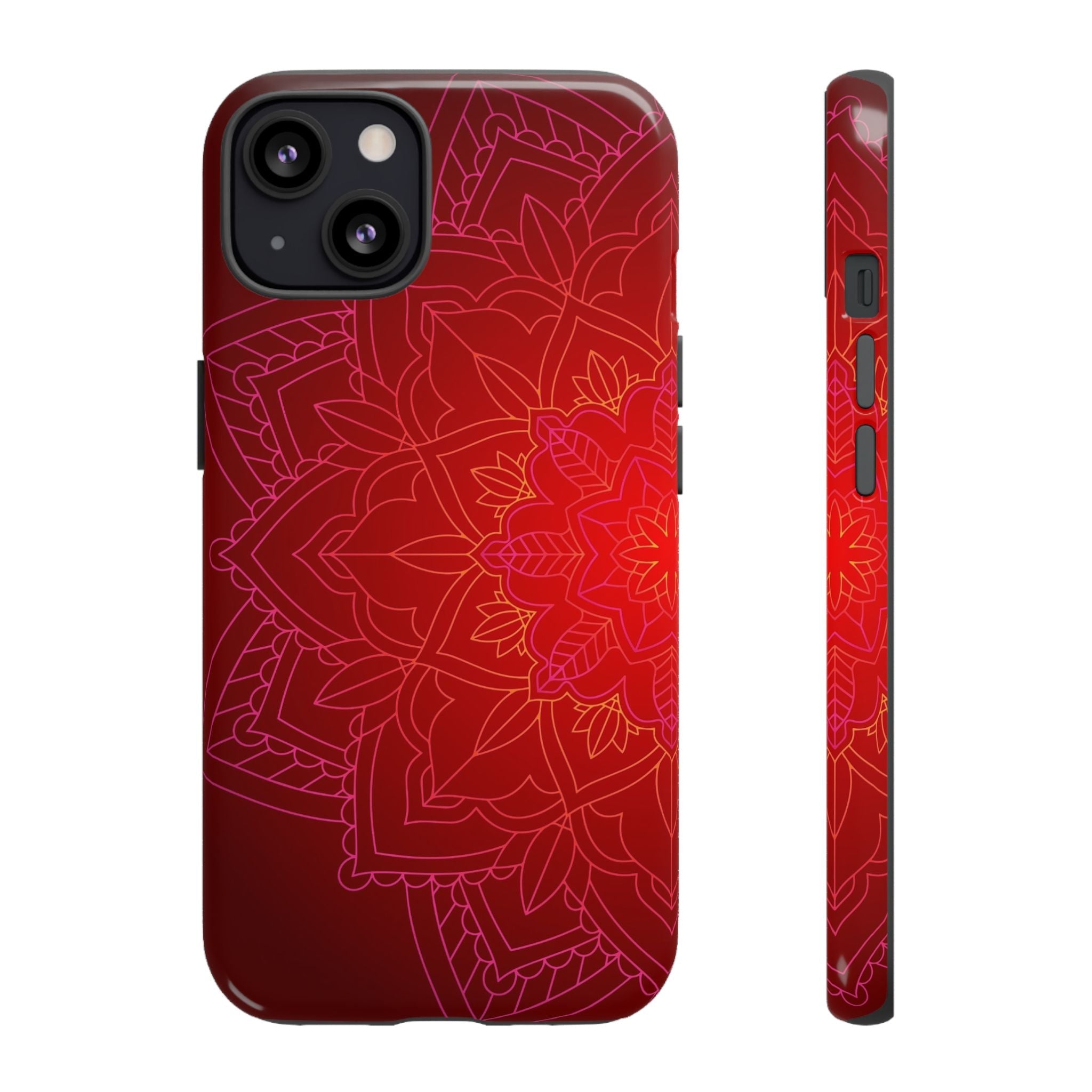 iPhone Case Tough Cases - Red Mandala | iPhone 16 Plus