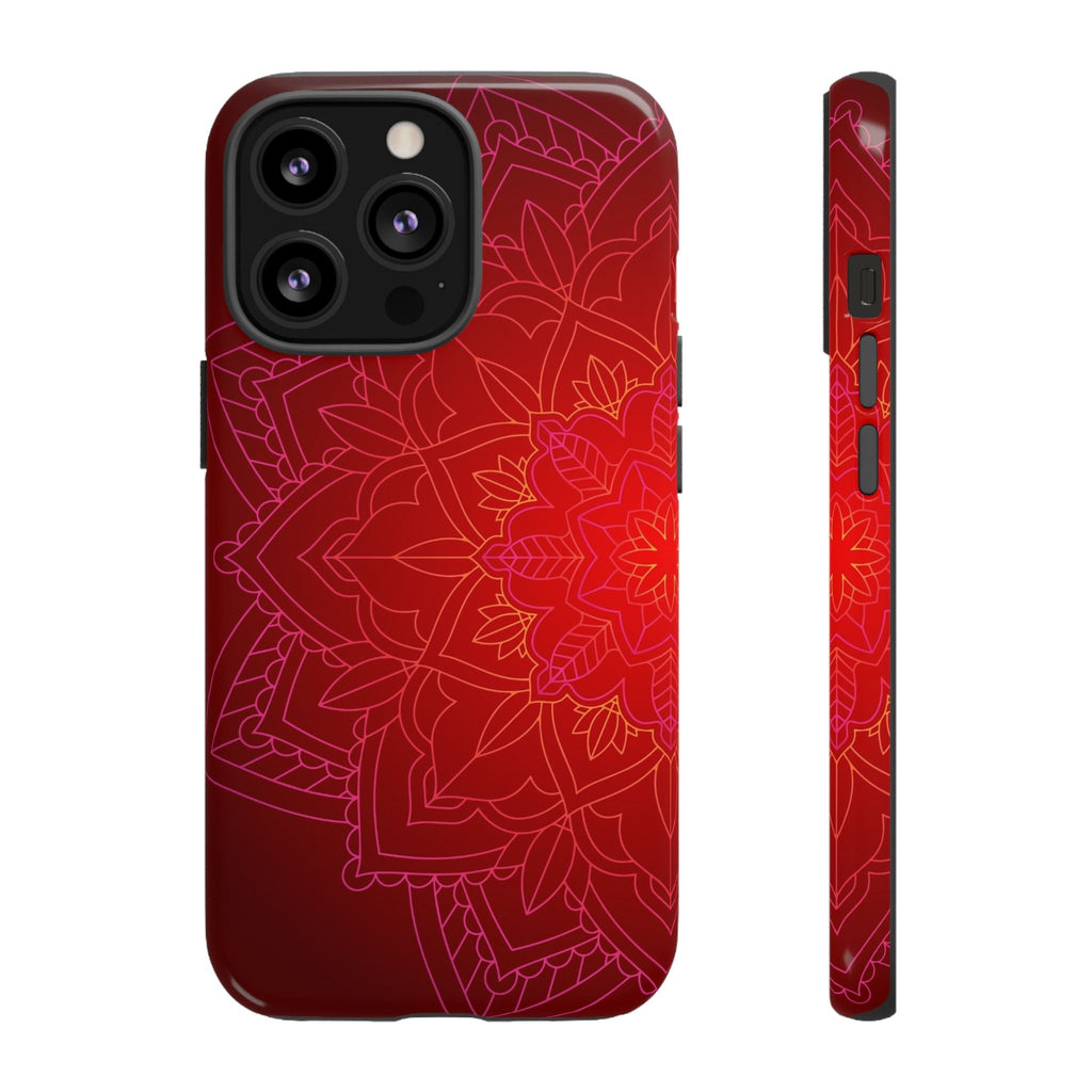 iPhone Case Tough Cases - Red Mandala | iPhone 16 Plus