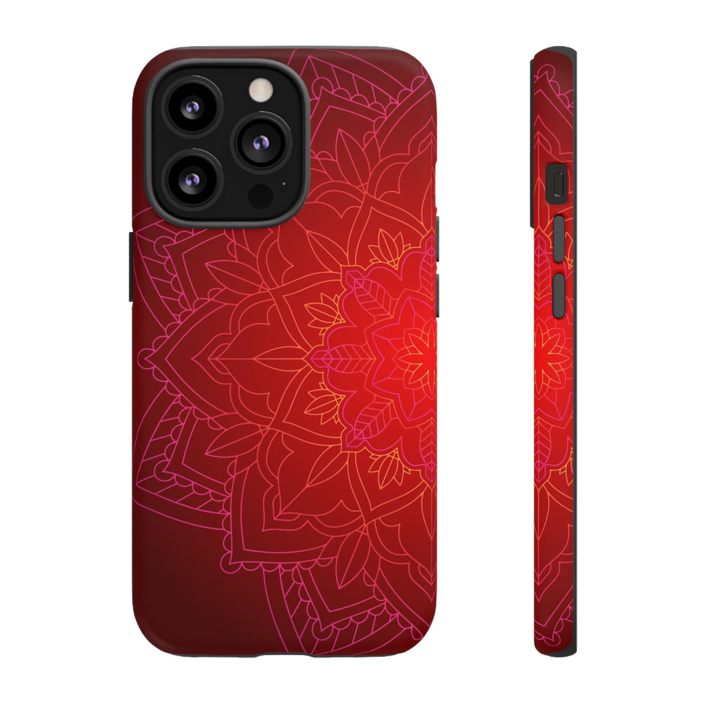 iPhone Case Tough Cases - Red Mandala | iPhone 16 Plus