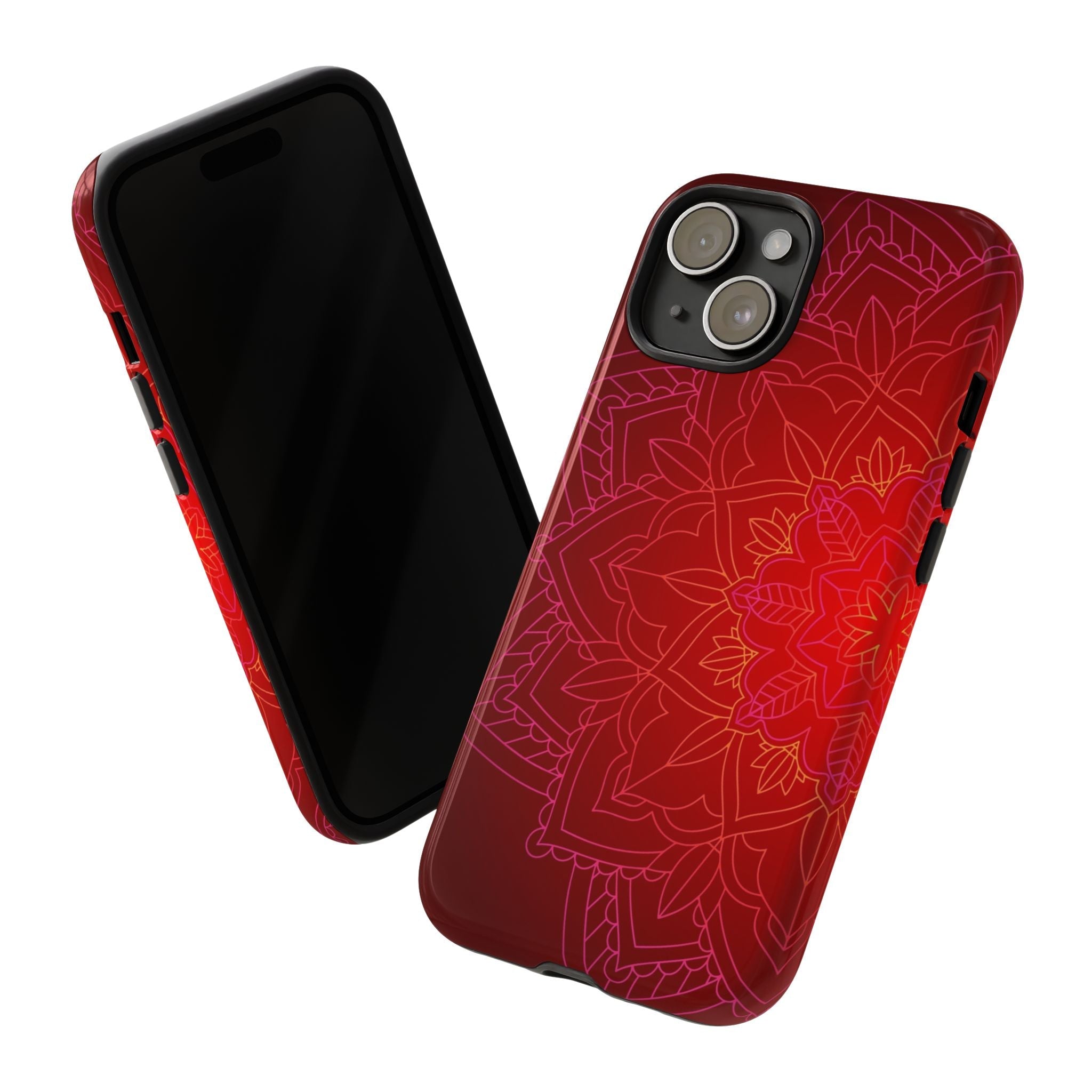 iPhone Case Tough Cases - Red Mandala | iPhone 16 Plus