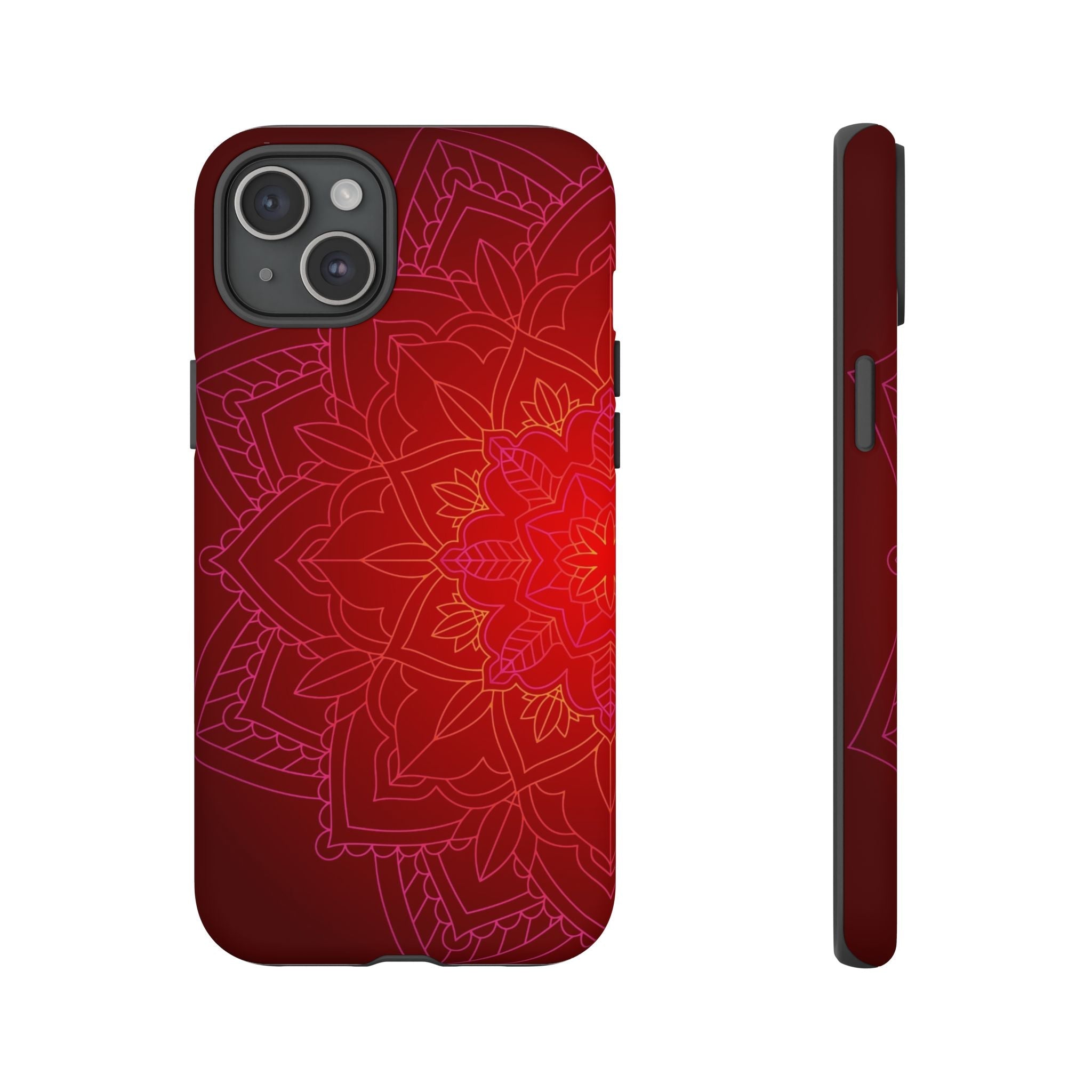 iPhone Case Tough Cases - Red Mandala | iPhone 16 Plus