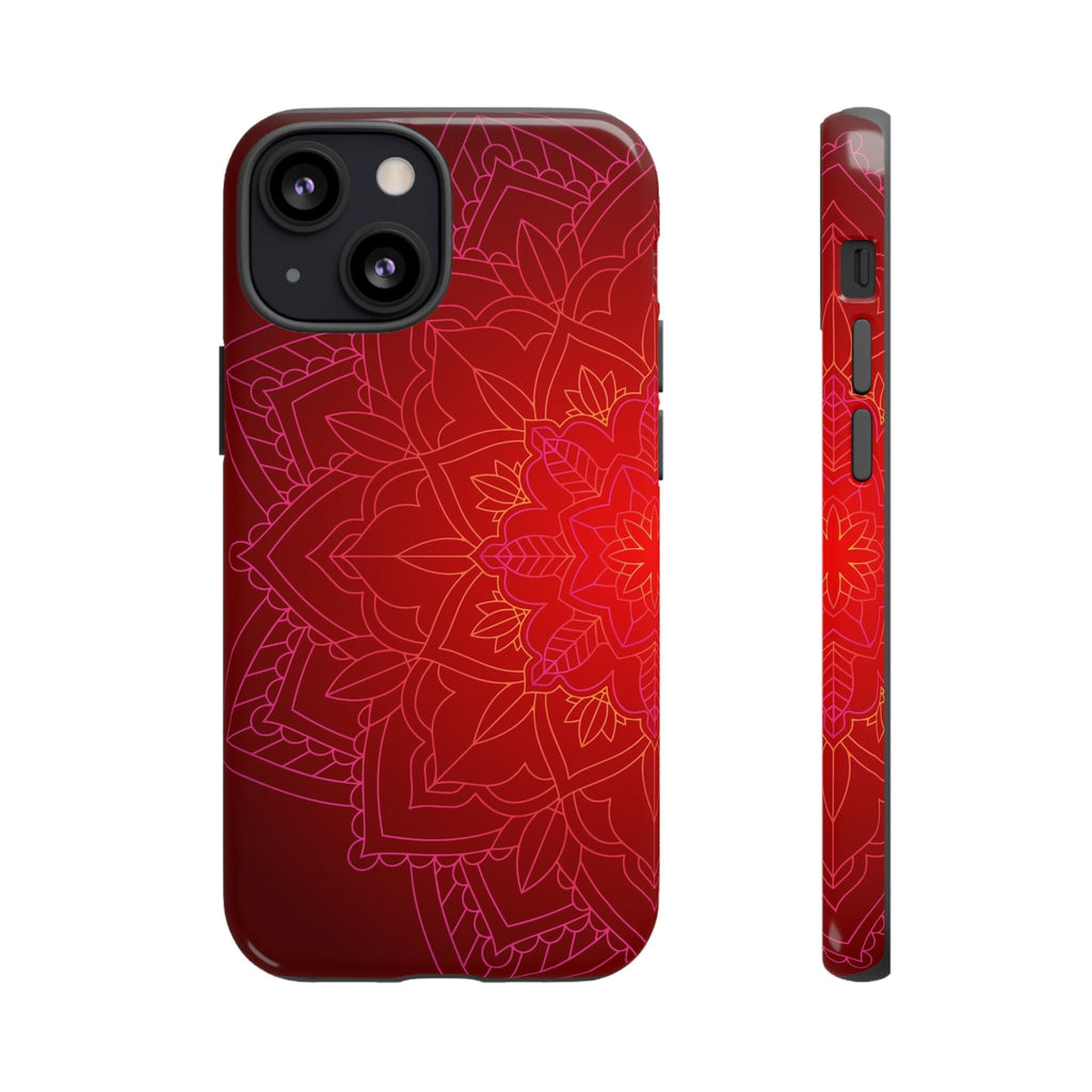 iPhone Case Tough Cases - Red Mandala | iPhone 16 Plus