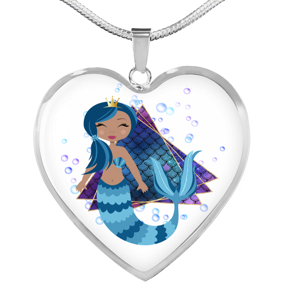 Mermaid Necklace - Heart Pendant #101 | Mermaid Gifts