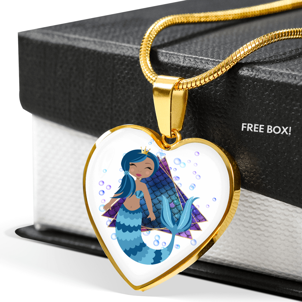 Mermaid Necklace - Heart Pendant #101 | Mermaid Gifts