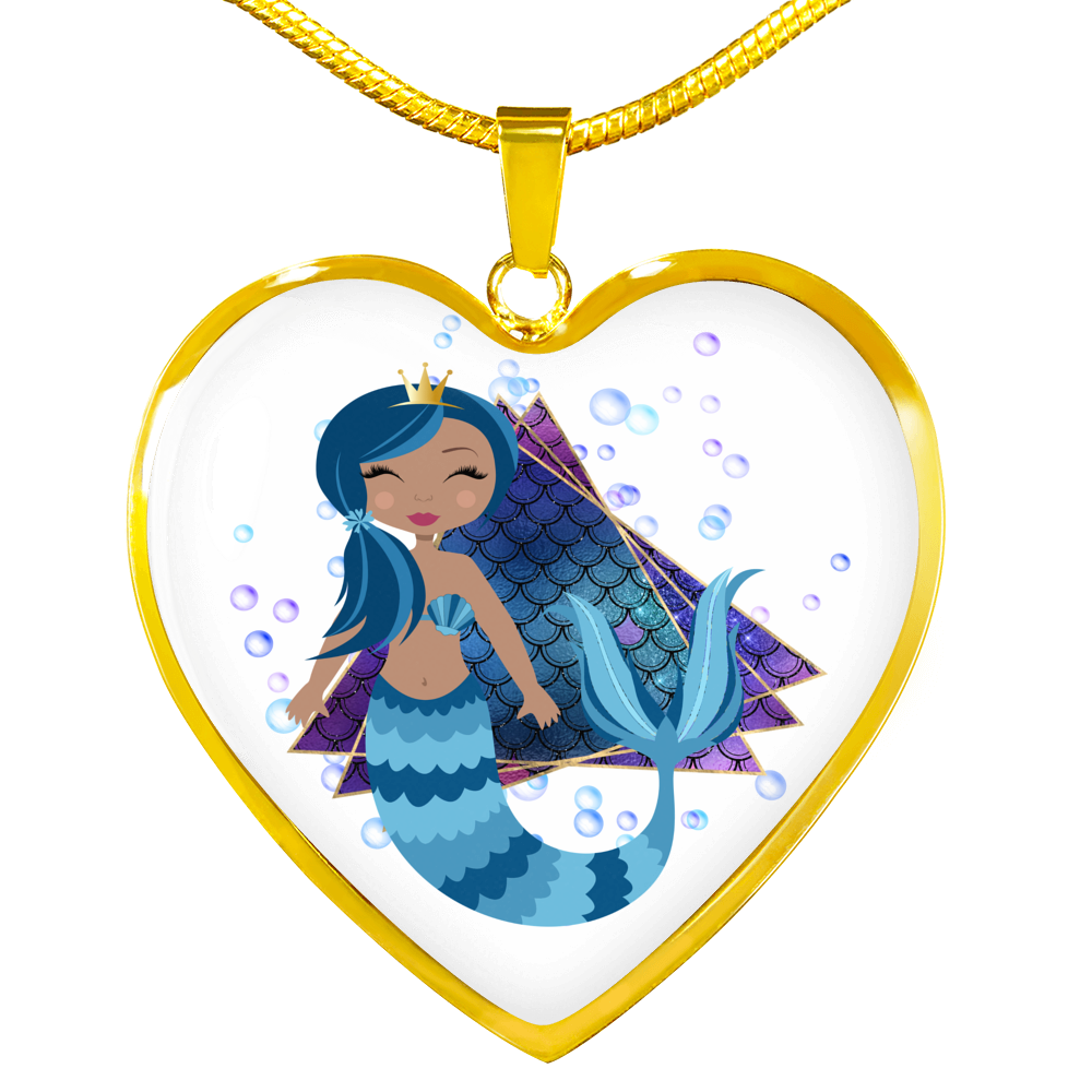 Mermaid Necklace - Heart Pendant #101 | Mermaid Gifts