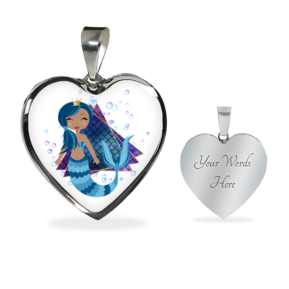 Mermaid Necklace - Heart Pendant #101 | Mermaid Gifts