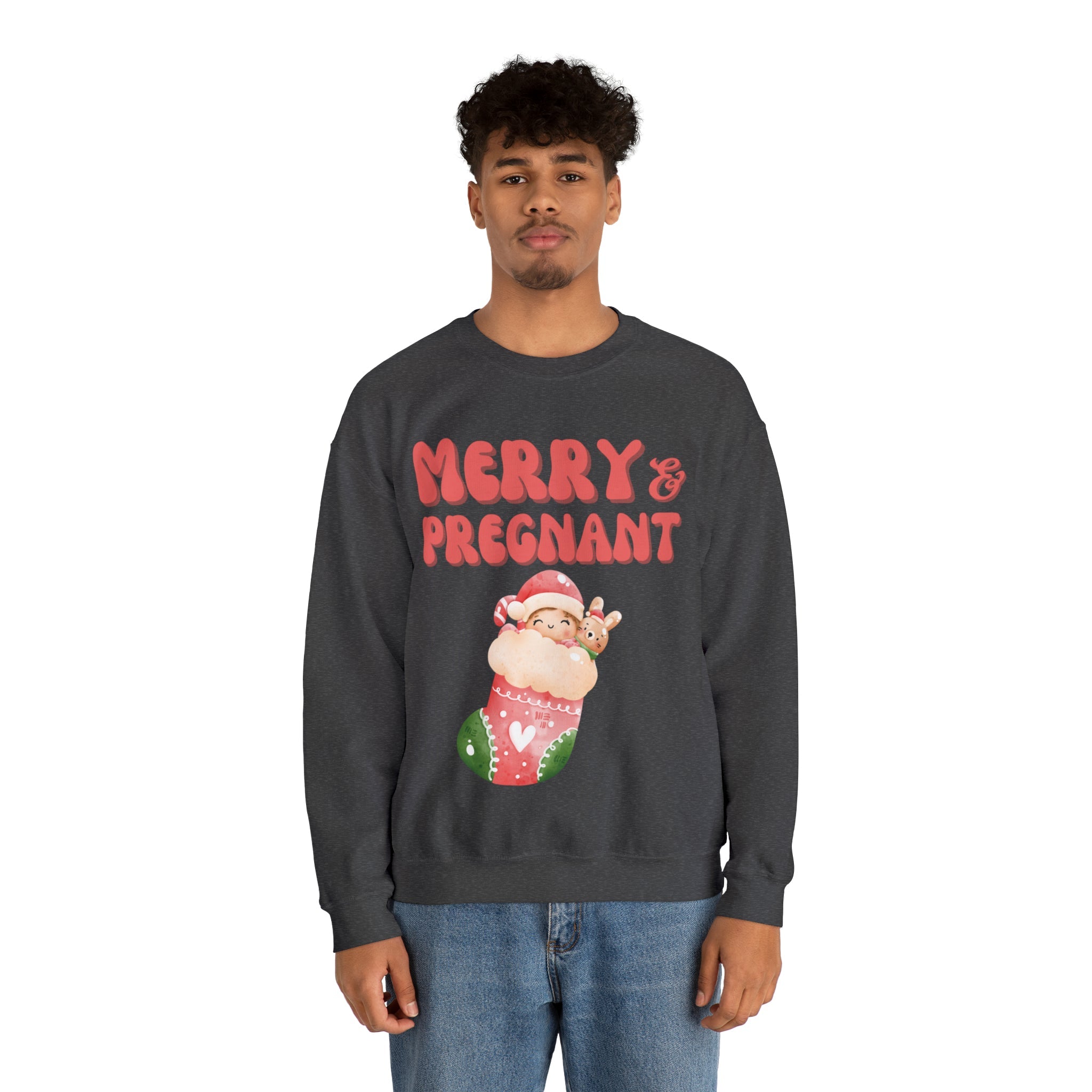 Merry and Pregnant Sweatshirt 1 Congratulations Pregnancy