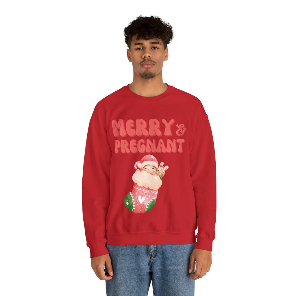 Merry and Pregnant Sweatshirt 1 Congratulations Pregnancy