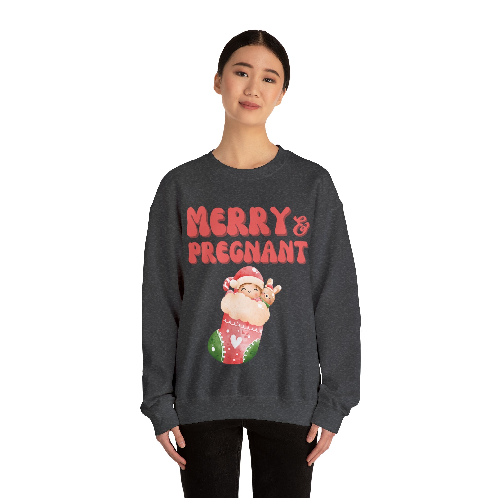 Merry and Pregnant Sweatshirt 1 Congratulations Pregnancy