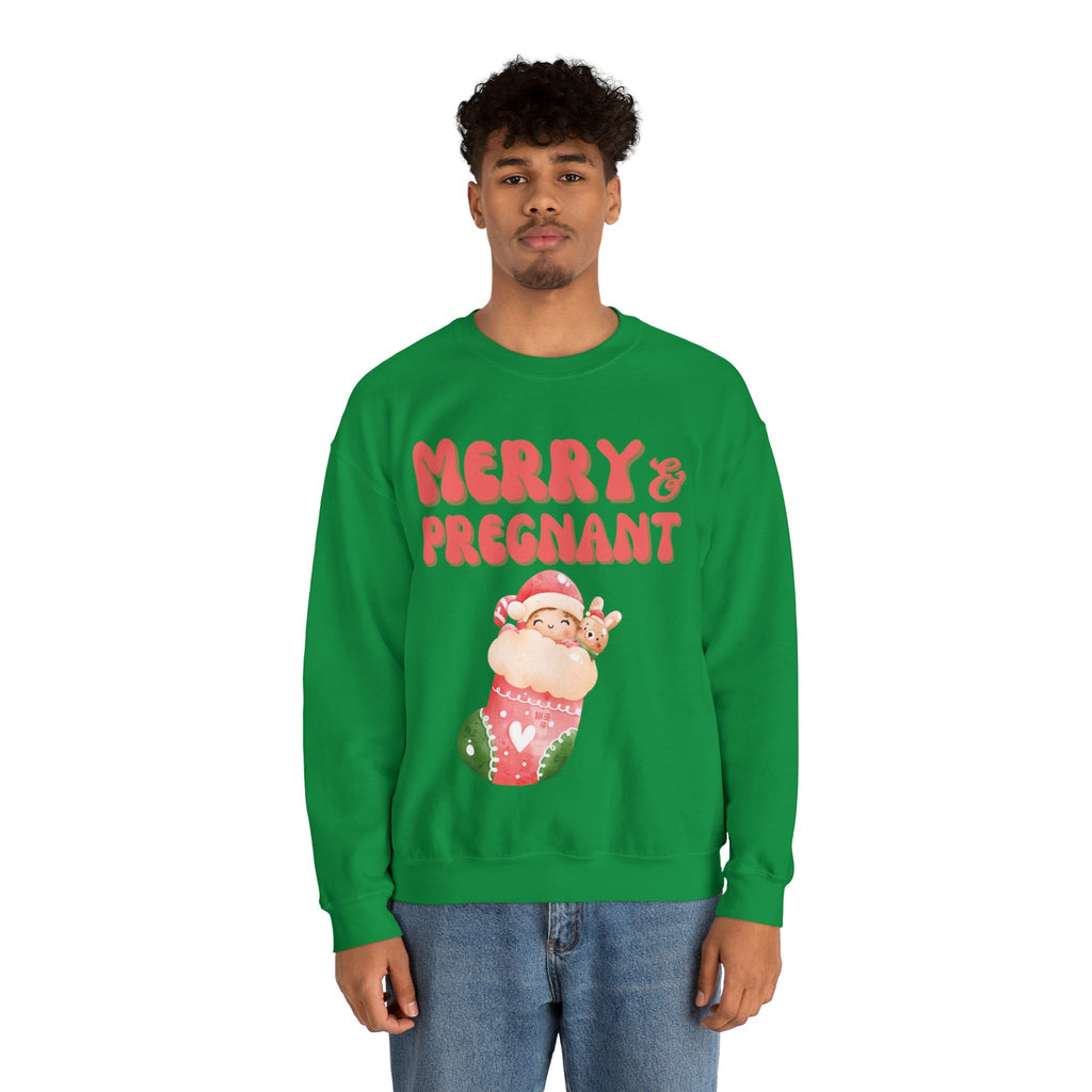 Merry and Pregnant Sweatshirt 1 Congratulations Pregnancy