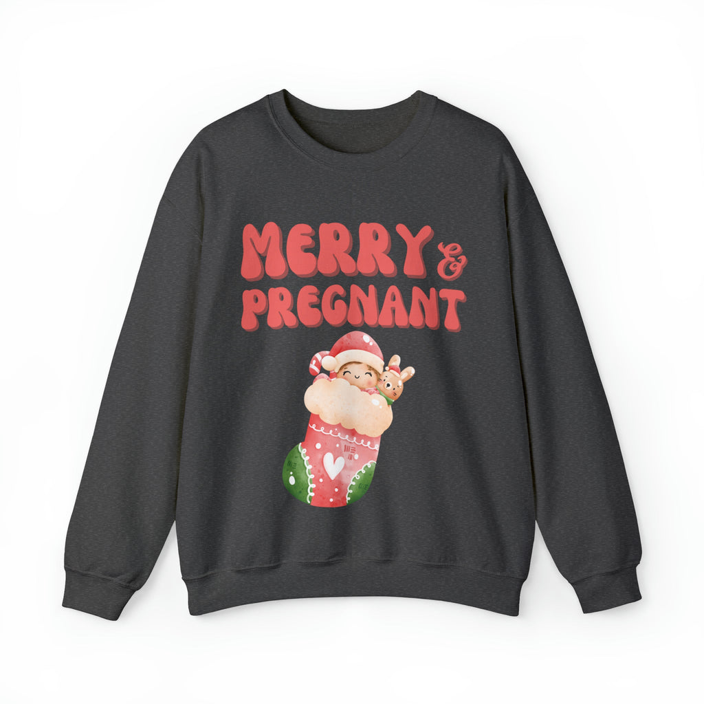 Merry and Pregnant Sweatshirt 1 Congratulations Pregnancy