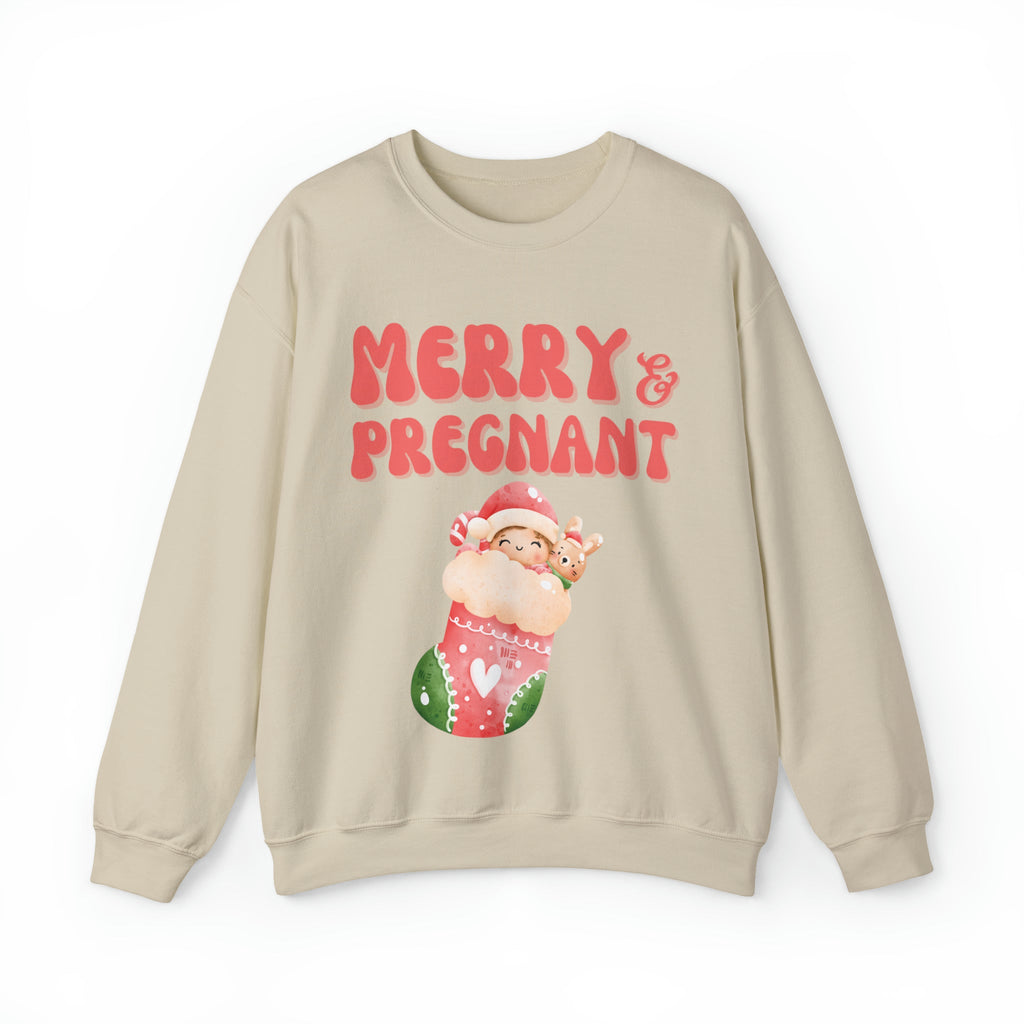 Merry and Pregnant Sweatshirt 1 Congratulations Pregnancy