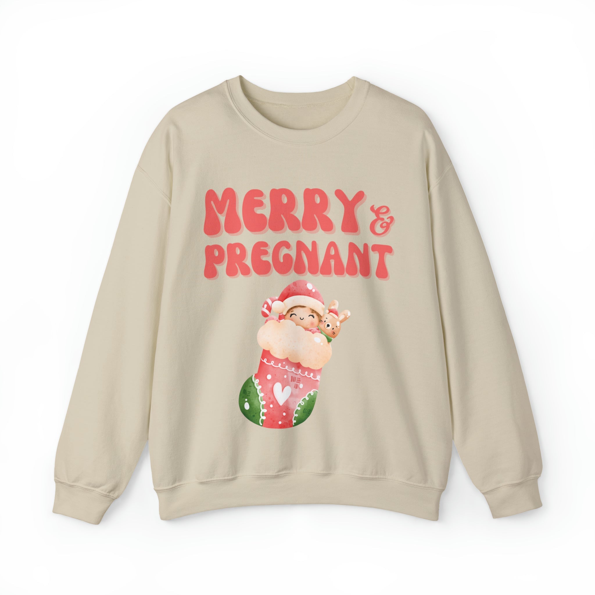 Merry and Pregnant Sweatshirt 1 Congratulations Pregnancy