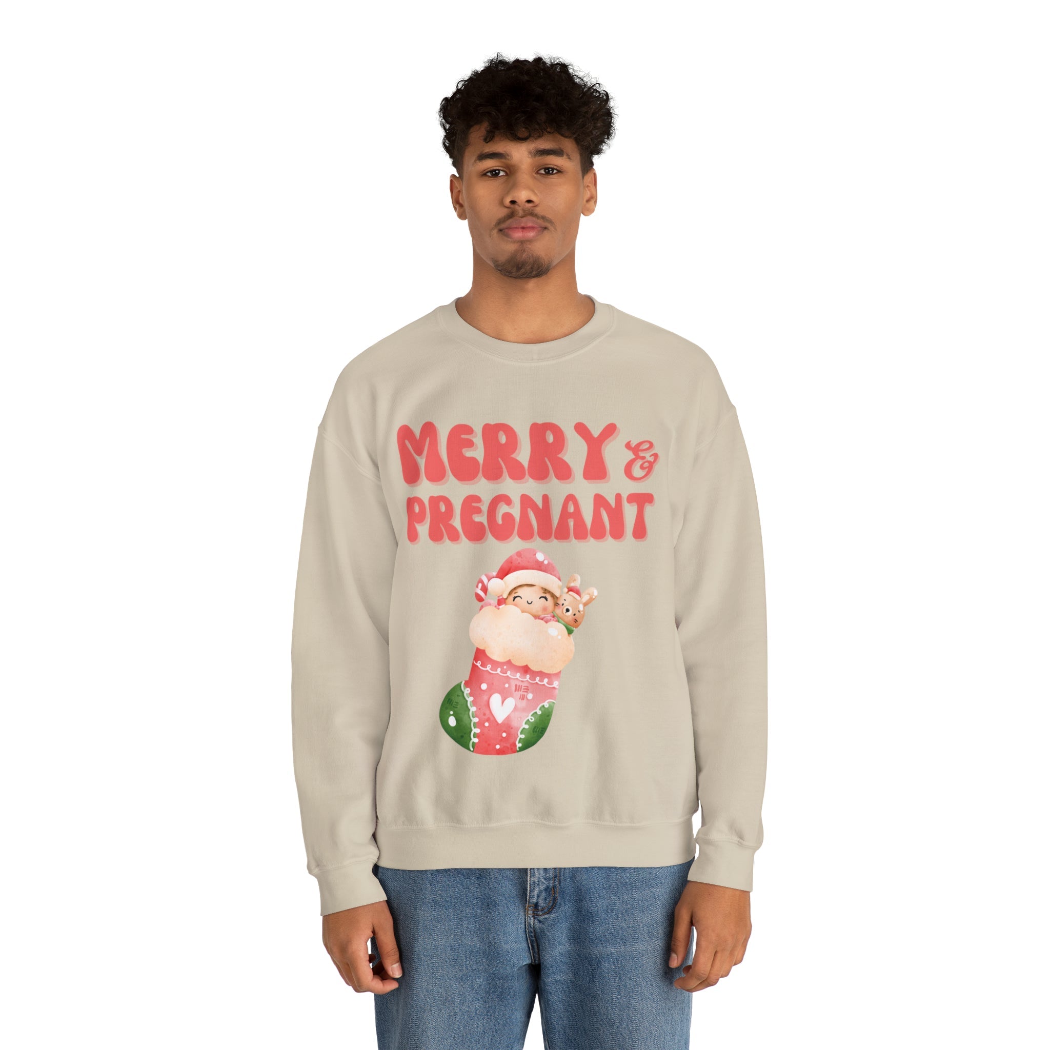 Merry and Pregnant Sweatshirt 1 Congratulations Pregnancy