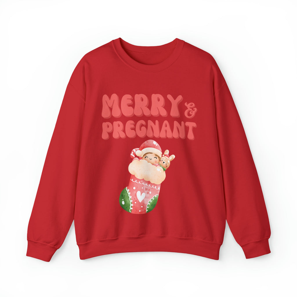 Merry and Pregnant Sweatshirt 1 Congratulations Pregnancy