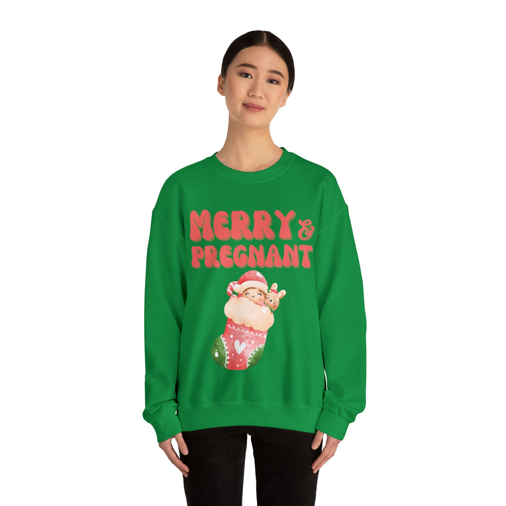 Merry and Pregnant Sweatshirt 1 Congratulations Pregnancy