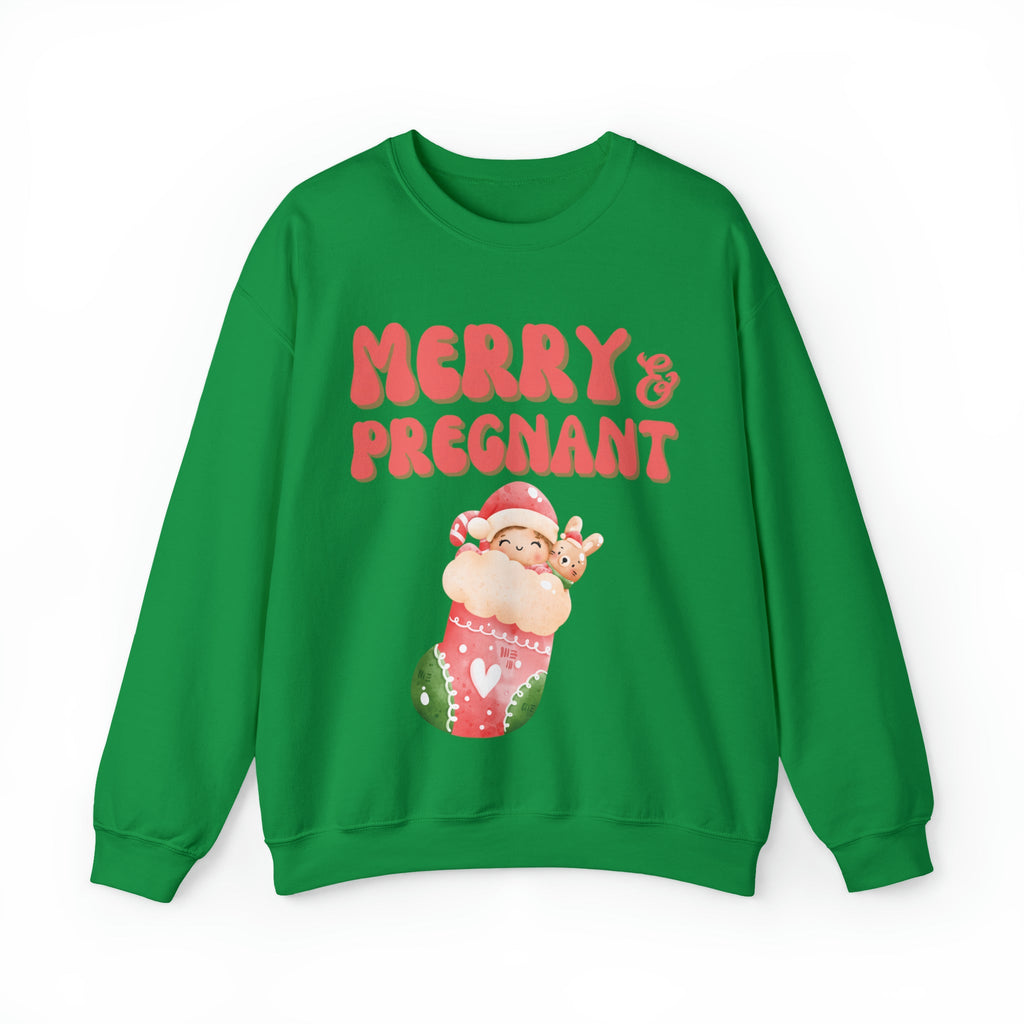 Merry and Pregnant Sweatshirt 1 Congratulations Pregnancy