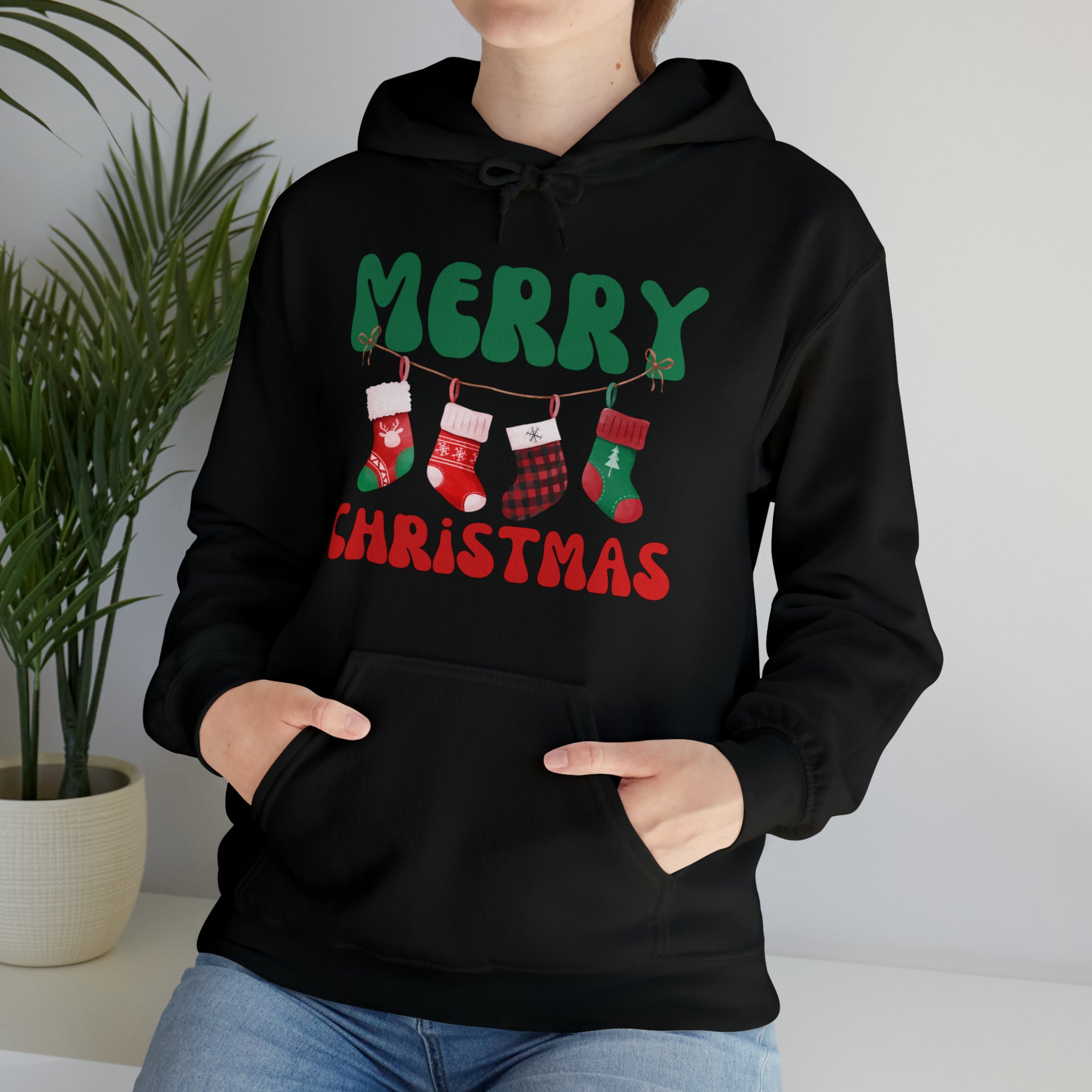 Merry Christmas Hoodies 2 Hooded Sweatshirt Gift for Her