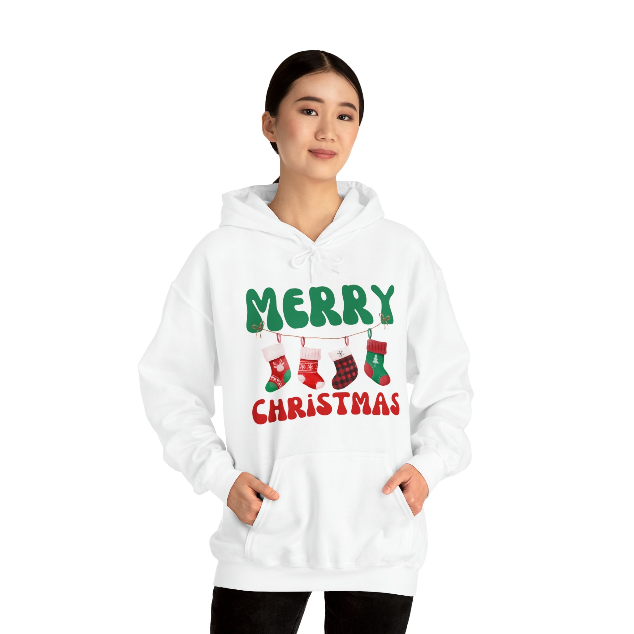 Merry Christmas Hoodies 2 Hooded Sweatshirt Gift for Her