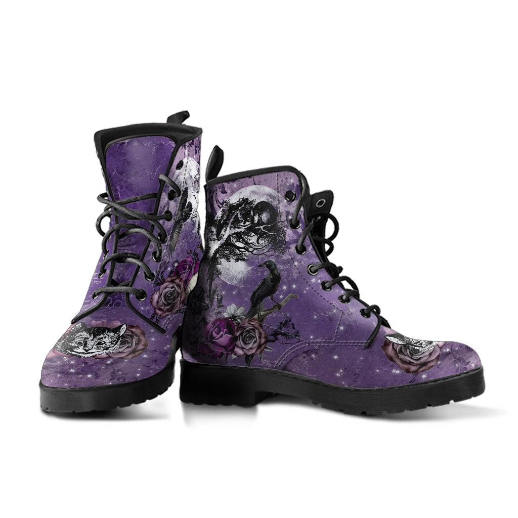 Purple Boots for Women Alice in Wonderland Gifts #104 Goth