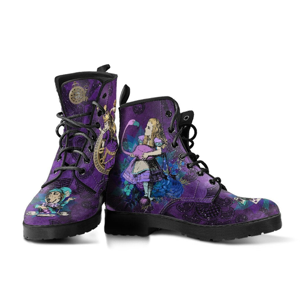 Purple Boots for Women Alice in Wonderland Gifts #21 Purple