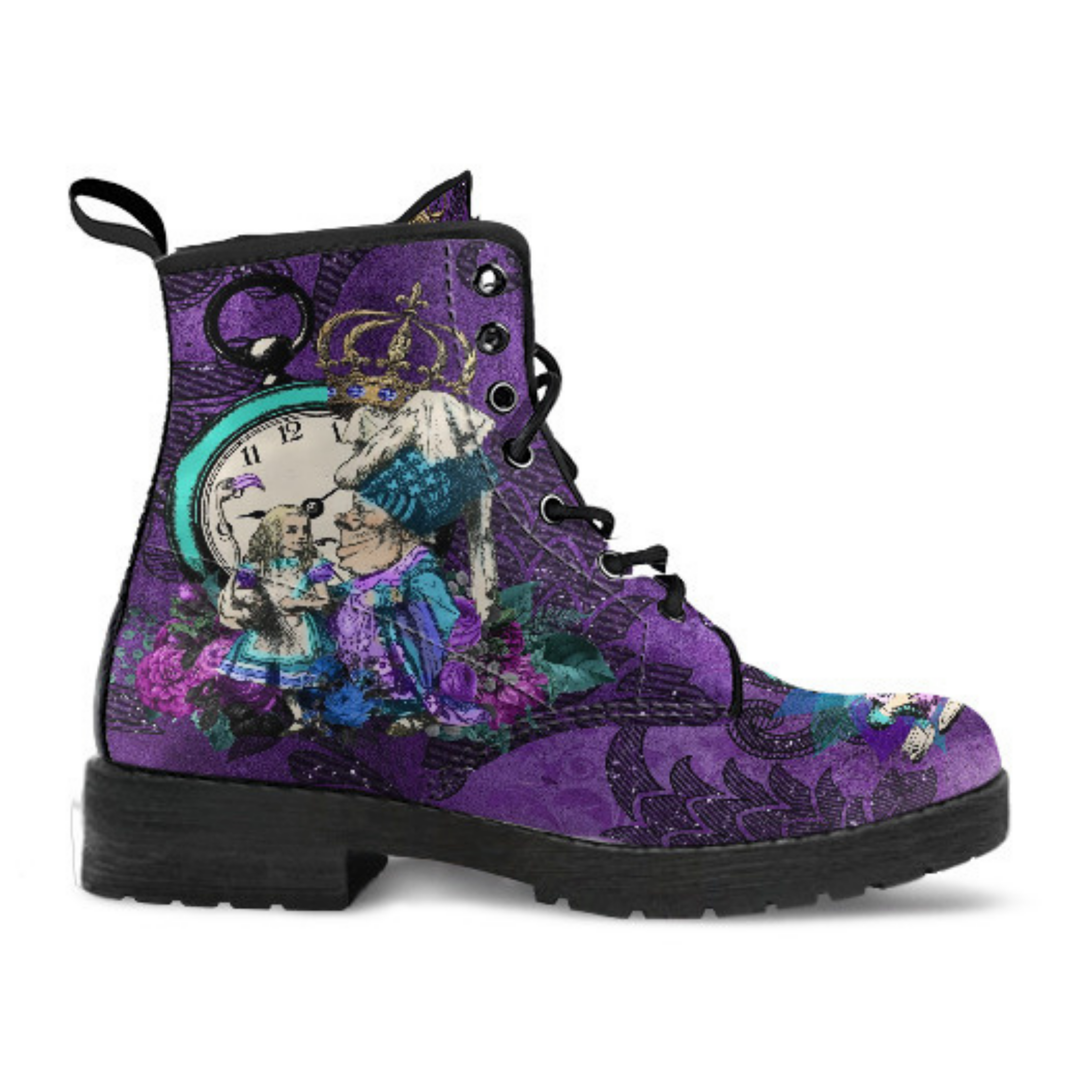 Purple Boots for Women Alice in Wonderland Gifts #21 Purple