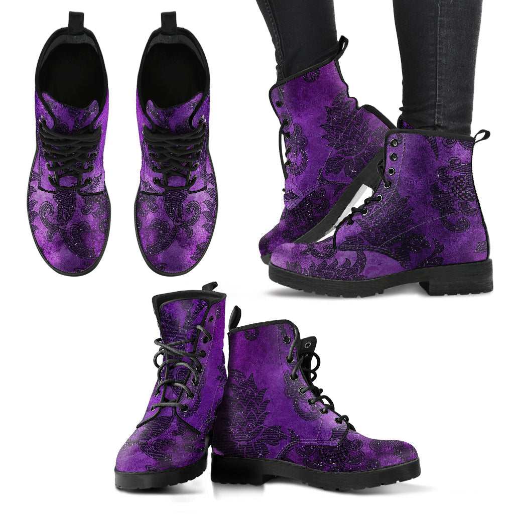 Purple Boots - Grunge Purple #103 | Combat Boots Unisex