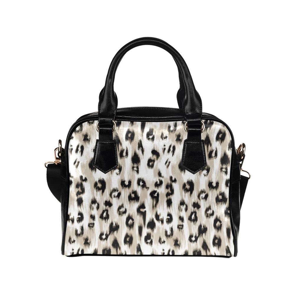 Shoulder Handbag-Cheetah Print 101 Vegan Leather Shoulder
