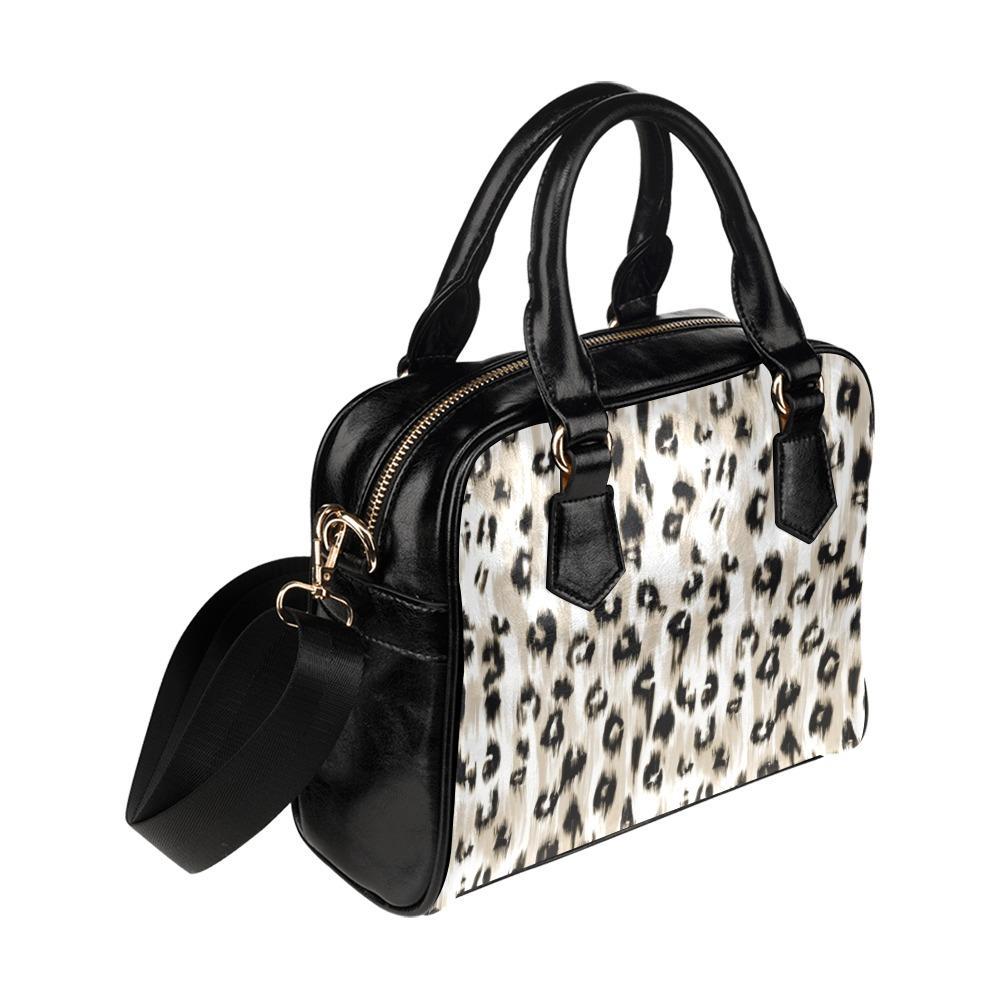 Shoulder Handbag-Cheetah Print 101 Vegan Leather Shoulder