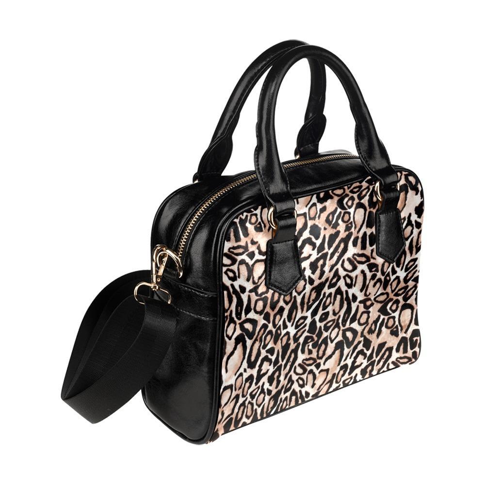 Shoulder Handbag-Leopard Print 101 Vegan Leather Shoulder